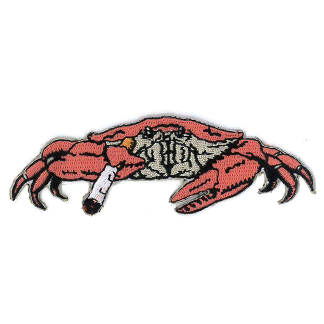 Smoking Crab Embroidered Patch