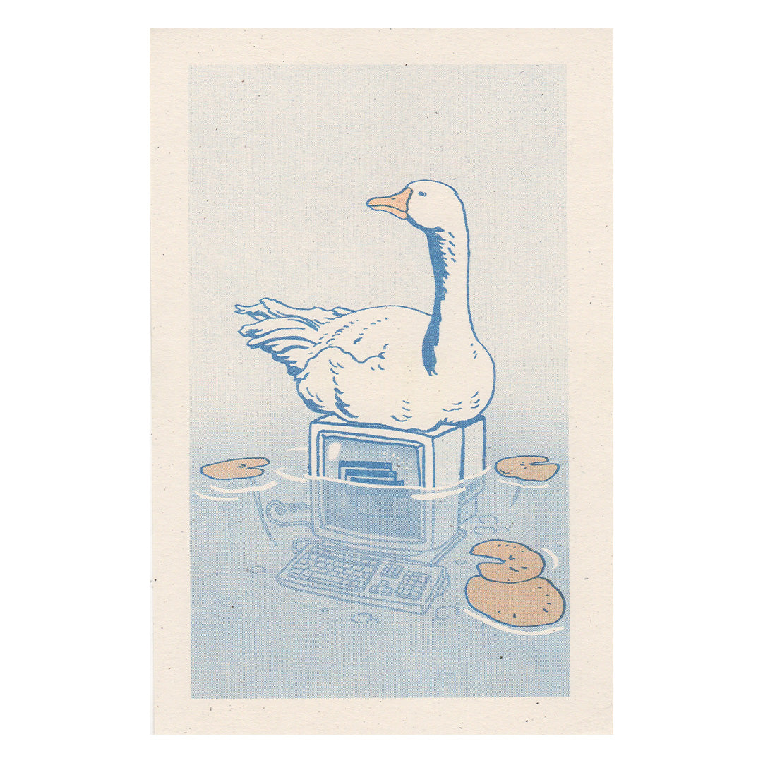 Goose Mini Riso Print