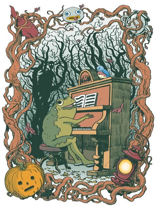 Over the Garden Wall Riso Print
