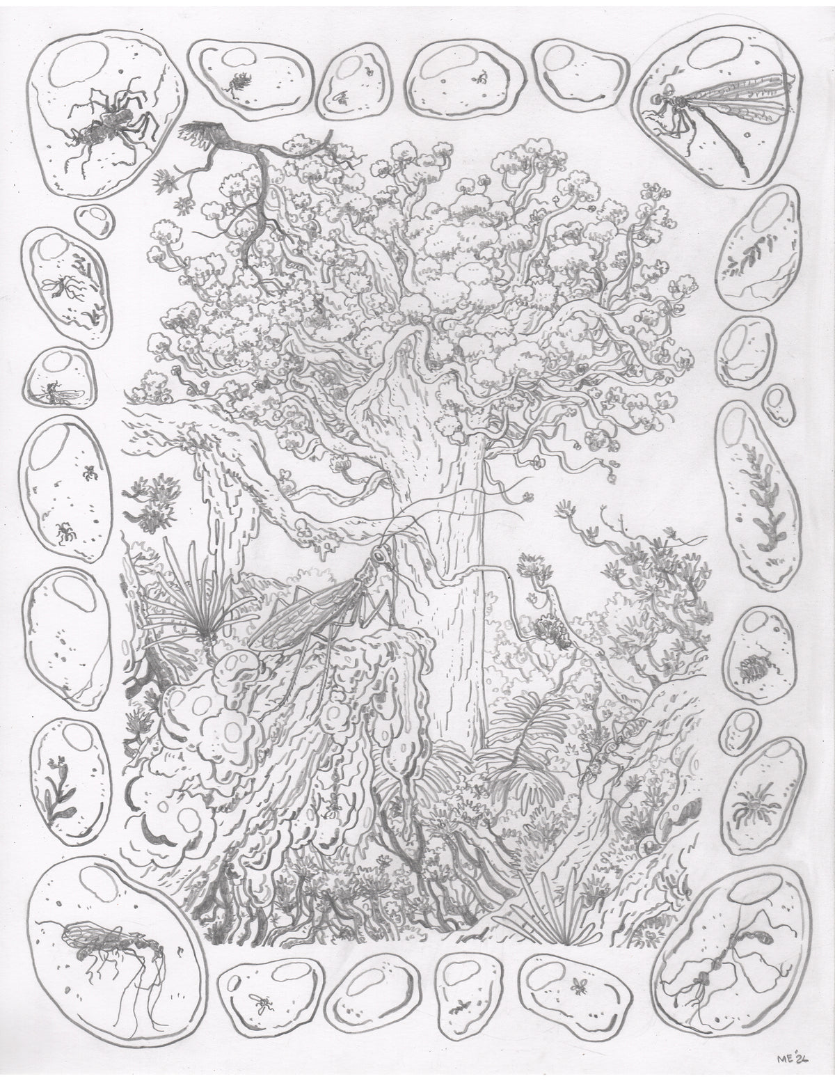 Amber Tree Original Art