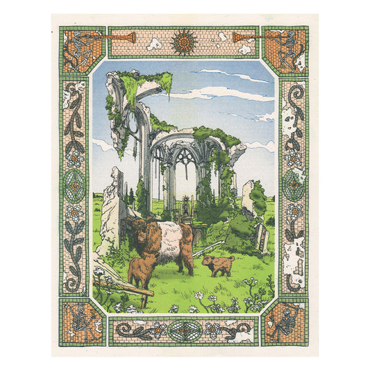 Cow Cathedral Riso Print
