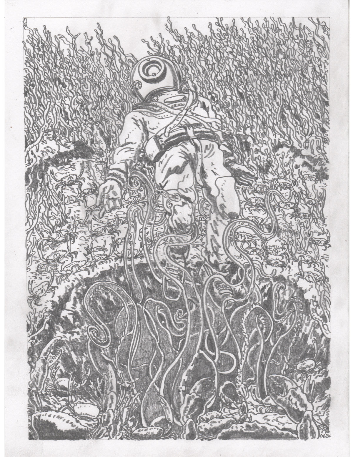 Diver's Ascension Original Art