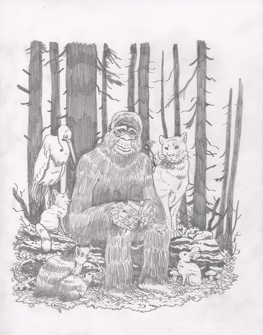 Bigfoot Reading Club Original Art