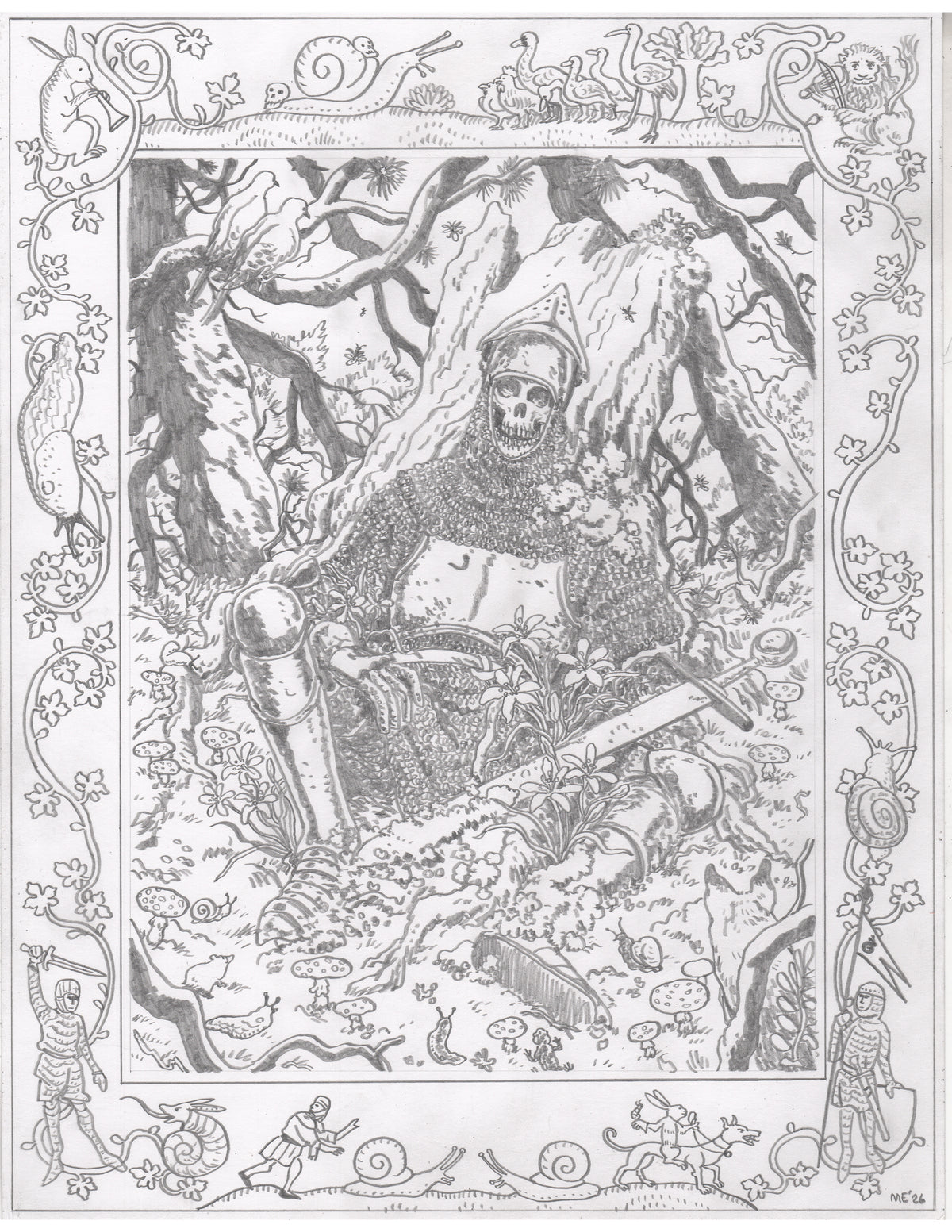 Knight's Repose Original Art