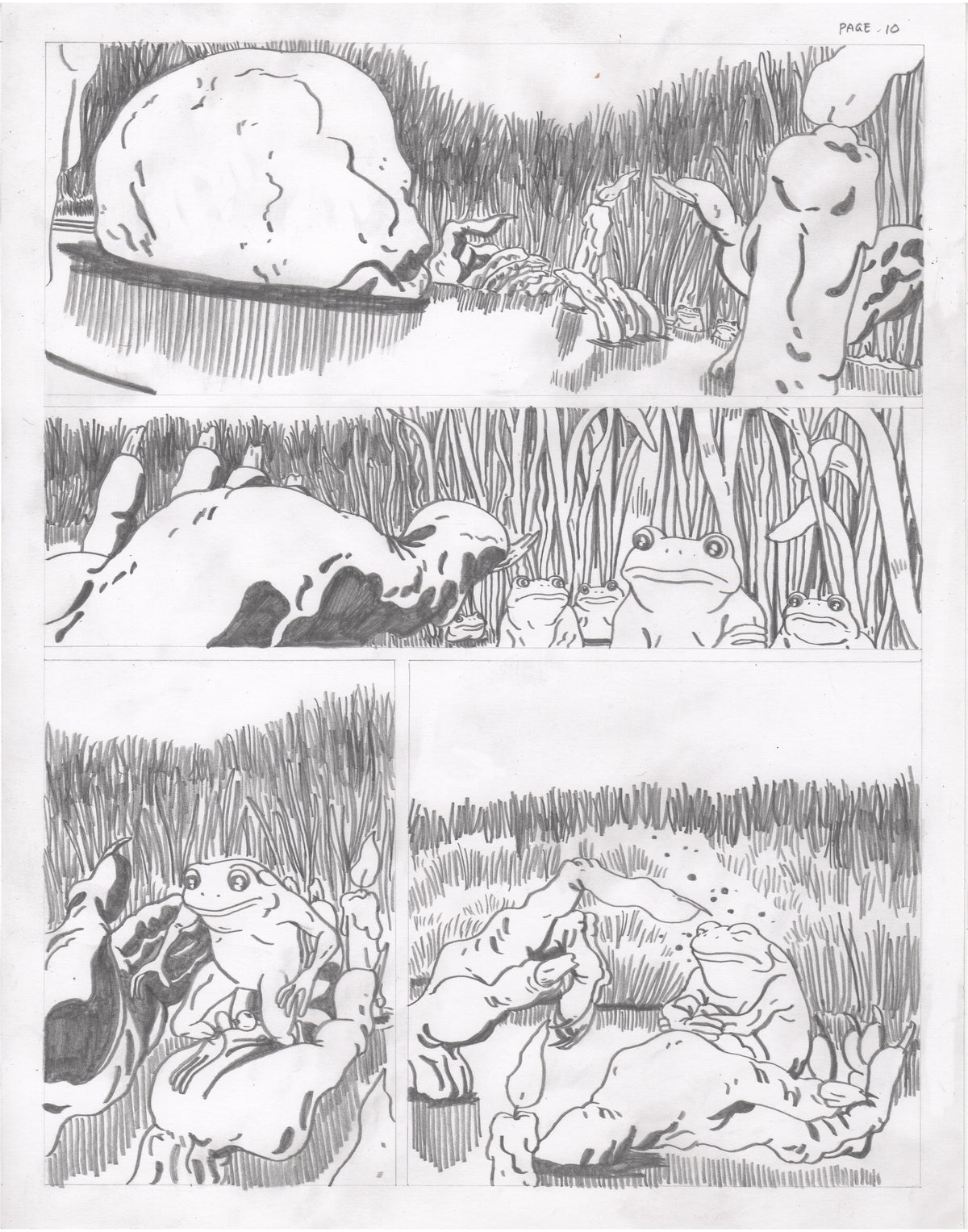 The Council of Frogs Chapter 1 Original Art