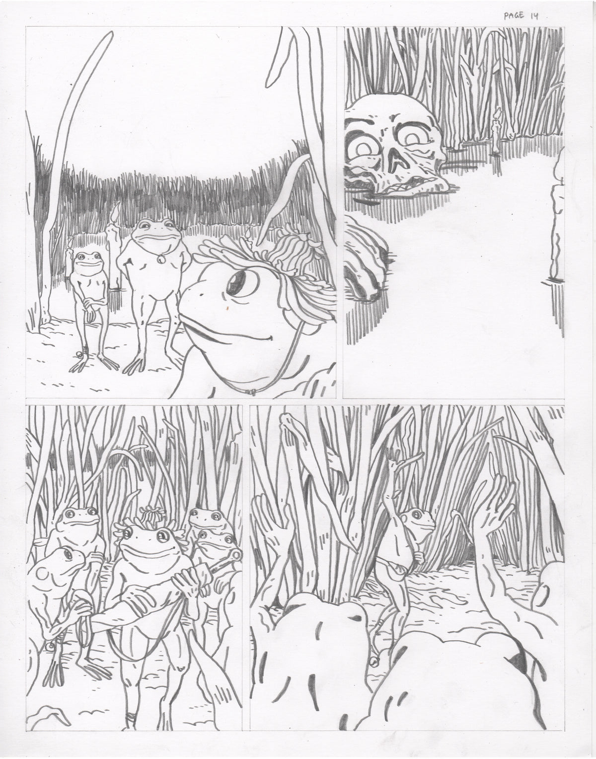The Council of Frogs Chapter 1 Original Art