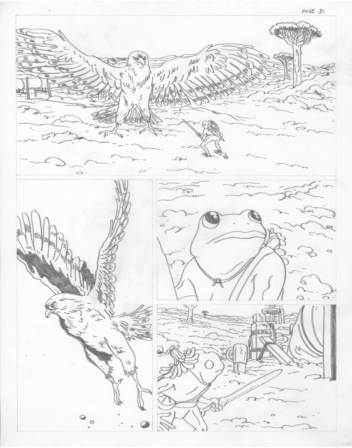The Council of Frogs Chapter 2 Original Art