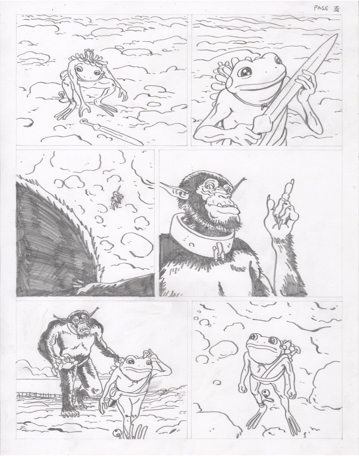 The Council of Frogs Chapter 2 Original Art